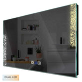 Specchio LED Rettangolare | Pulsanti touch | Funzione anti-appannamento | Temperatura di colore regolabile - Reyze Serie Good Vibes Modello 4